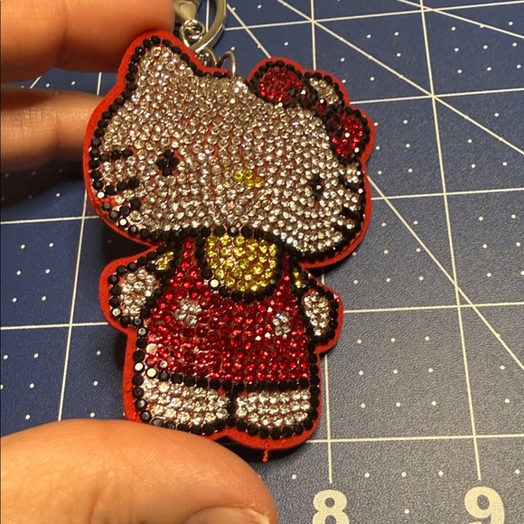 Hello Kitty Rhinestone Keychain purse charm - Picture 2 of 4